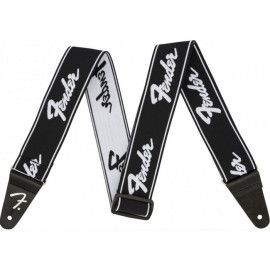 Correa Fender 099-0642-074 Weighless Running Logo Negra/Blanca 2"