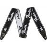 Correa Fender 099-0642-074 Weighless Running Logo Negra/Blanca 2"