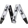 Correa Fender 099-0642-075 Weighless Running Logo Blanca/Negra 2"