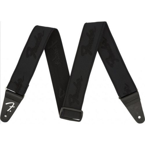 Correa Fender 099-0642-076 Weighless Running Logo Negra/Negra 2"