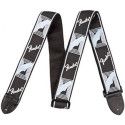 Correa Fender 099-0681-543 Monogrammed Negra/Gris Claro/Gris Oscuro 2"