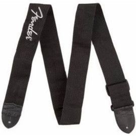 Correa Fender 099-0662-043 Poly Negra Logo Gris