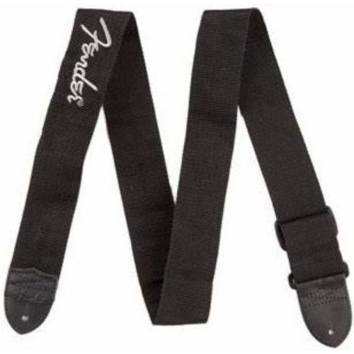 Correa Fender 099-0662-043 Poly Negra Logo Gris