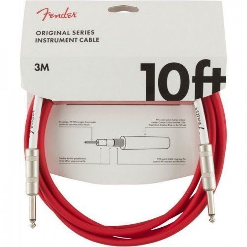 Cable Jack Fender 099-0510-010 Original Series Rojo 3 metros