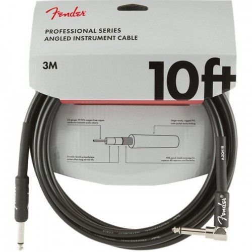 Cable Jack Recto-Acodado Fender 099-0820-025 Professional Negro 3m