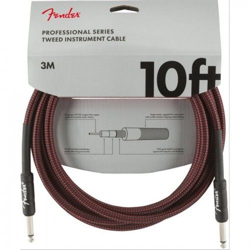 Cable Jack Fender 099-0820-061 Professional Series Tweed Rojo 3m