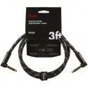 Cable Jack Acodado Fender 099-0820-096 Deluxe Series Tweed Negro 1m