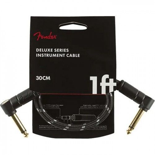 Cable Jack Acodado Fender 099-0820-095 Fender Deluxe Series Negro 30cm