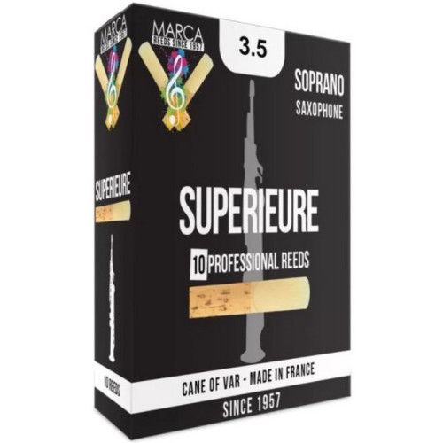 Caja 10 Cañas Saxo Soprano Marca Superieure 3½
