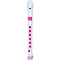 Flauta Nuvo Recorder+ Digitación Alemana N-320RDBWPKG Blanca/Rosa