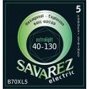 Juego Cuerdas Guitarra Baja 5 cdas Savarez Hexagonal B70XL5 040-130