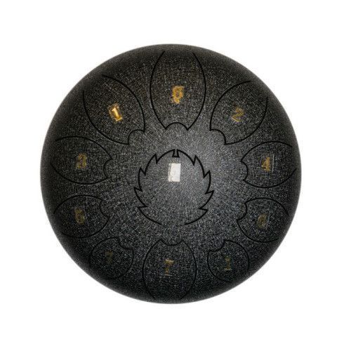 Steel Tongue Drum F-Zone STD818N Negro Jaspeado (8" 8 notas)