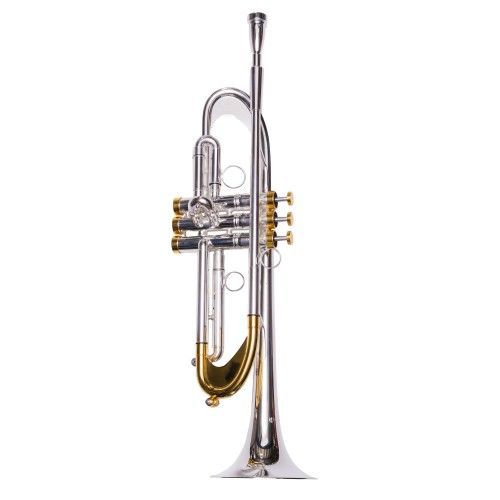 Trompeta Taylor Collins TCTR-069H Plateada con pistones Monel en Sib