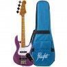 Ukelele Bajo Flight Rock Series Mini Bass Purple