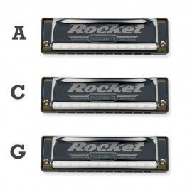 Propack 3 Armónicas Hohner New Rocket A-C-G M2013PP
