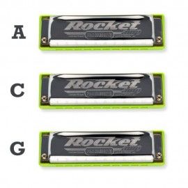 Propack 3 Armónicas Hohner New Rocket Amp A-C-G M2015PP