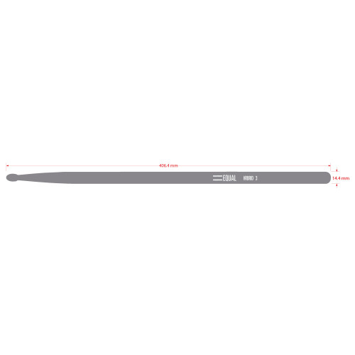 Par de Baquetas Equal H3 Fibra de Carbono Gris