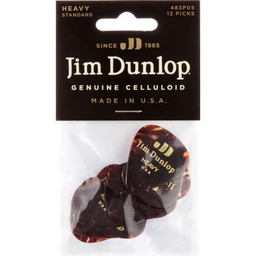 Player´s Pack 12 Púas Dunlop 483P-05HV Celluloid Shell Heavy