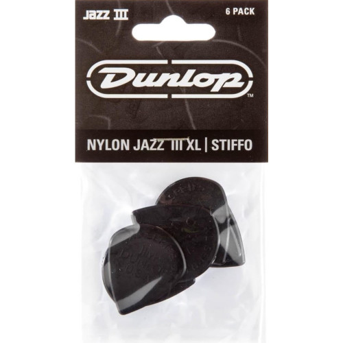 Player´s Pack 6 Púas Dunlop 47P-XLS Nylon Jazz III XL Negra