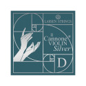 "Cuerda violín Larsen Il Cannone Silver 3ª Re plata 4/4 Medium"