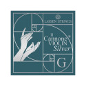 Cuerda violín Larsen Il Cannone Silver 4ª Sol plata 4/4 Medium 4/4