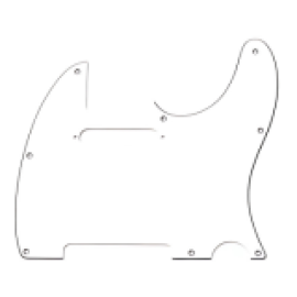 Golpeador 3 Capas Jet Guitars Stratocaster S/S PT300-WH Blanco