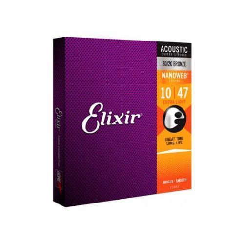 JUEGO ACÚSTICA NANOWEB 80/20 BRONZE XL 10-47