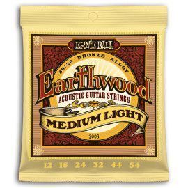 JUEGO ACÚSTICA EARTHWOOD 80/20 BRONZE MEDIUM LIGHT 12-54