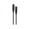 Cable de 10 metros de largo. XLR macho a XLR hembra