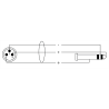 Cable de audio XLR macho / jack estéreo macho 6 m