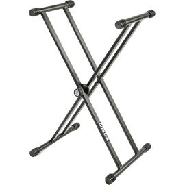 SOPORTE TECLADO T20 FORMATO ""X"" / PERFIL DOBLE - NEGRO