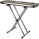 SOPORTE TECLADO T20 FORMATO ""X"" / PERFIL DOBLE - NEGRO