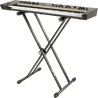 SOPORTE TECLADO T20 FORMATO ""X"" / PERFIL DOBLE - NEGRO