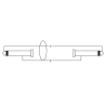 Cable de instrumento jack-jack Recto/Acodado de 3m