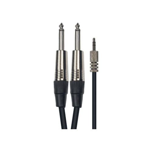 Cable de 3 metros de longitud. Mini jack stereo macho a 2 jacks mono macho