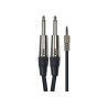Cable de 3 metros de longitud. Mini jack stereo macho a 2 jacks mono macho