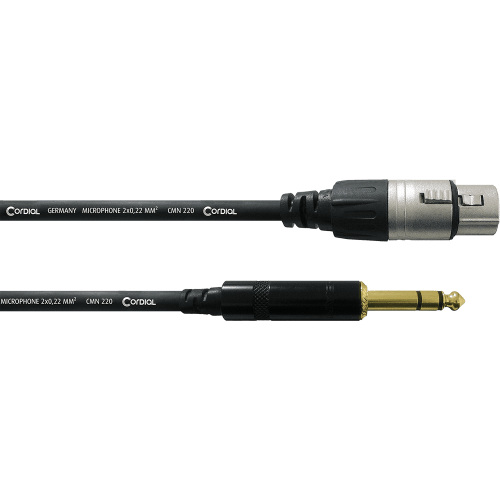 Cable de audio estéreo XLR hembra/jack estéreo 3 m