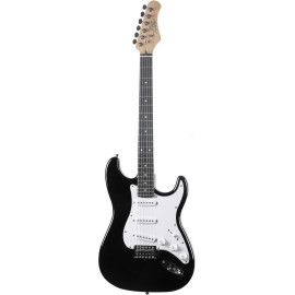 Guitarra eléctrica Eko Starter ST100 tipo Strat - Negra