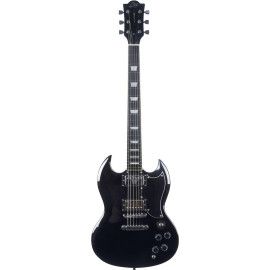 Guitarra eléctrica Eko Starter DV300 tipo SG - Negra