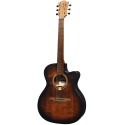 GUITARRA ACÚSTICA LÂG AUDITORIUM CUTAWAY TRAMONTANE 70 A/E - BLACK & BROWN