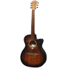 GUITARRA ACÚSTICA LÂG AUDITORIUM CUTAWAY TRAMONTANE 70 A/E - BLACK & BROWN