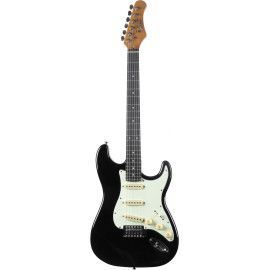 Guitarra eléctrica Eko Starter ST300 tipo Strat - Negra