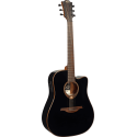 GUITARRA ACÚSTICA LÂG DREADNOUGHT CUTAWAY TRAMONTANE 118 A/E - NEGRA