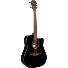 GUITARRA ACÚSTICA LÂG DREADNOUGHT CUTAWAY TRAMONTANE 118 A/E - NEGRA
