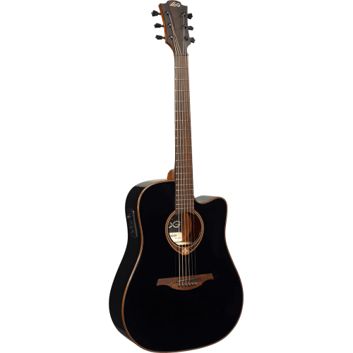 GUITARRA ACÚSTICA LÂG DREADNOUGHT CUTAWAY TRAMONTANE 118 A/E - NEGRA
