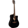 GUITARRA ACÚSTICA LÂG DREADNOUGHT CUTAWAY TRAMONTANE 118 A/E - NEGRA