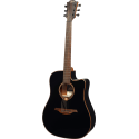 GUITARRA ACÚSTICA LÂG DREADNOUGHT CUTAWAY TRAMONTANE 118 A/E - NEGRA