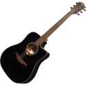 GUITARRA ACÚSTICA LÂG DREADNOUGHT CUTAWAY TRAMONTANE 118 A/E - NEGRA