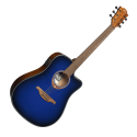 GUITARRA ACÚSTICA LAG DREADNOUGHT A/E CUTAWAY - EDICIÓN LIMITADA BLUE BURST