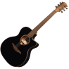 GUITARRA ACÚSTICA LÂG AUDITORIUM CUTAWAY TRAMONTANE 118 A/E - NEGRA